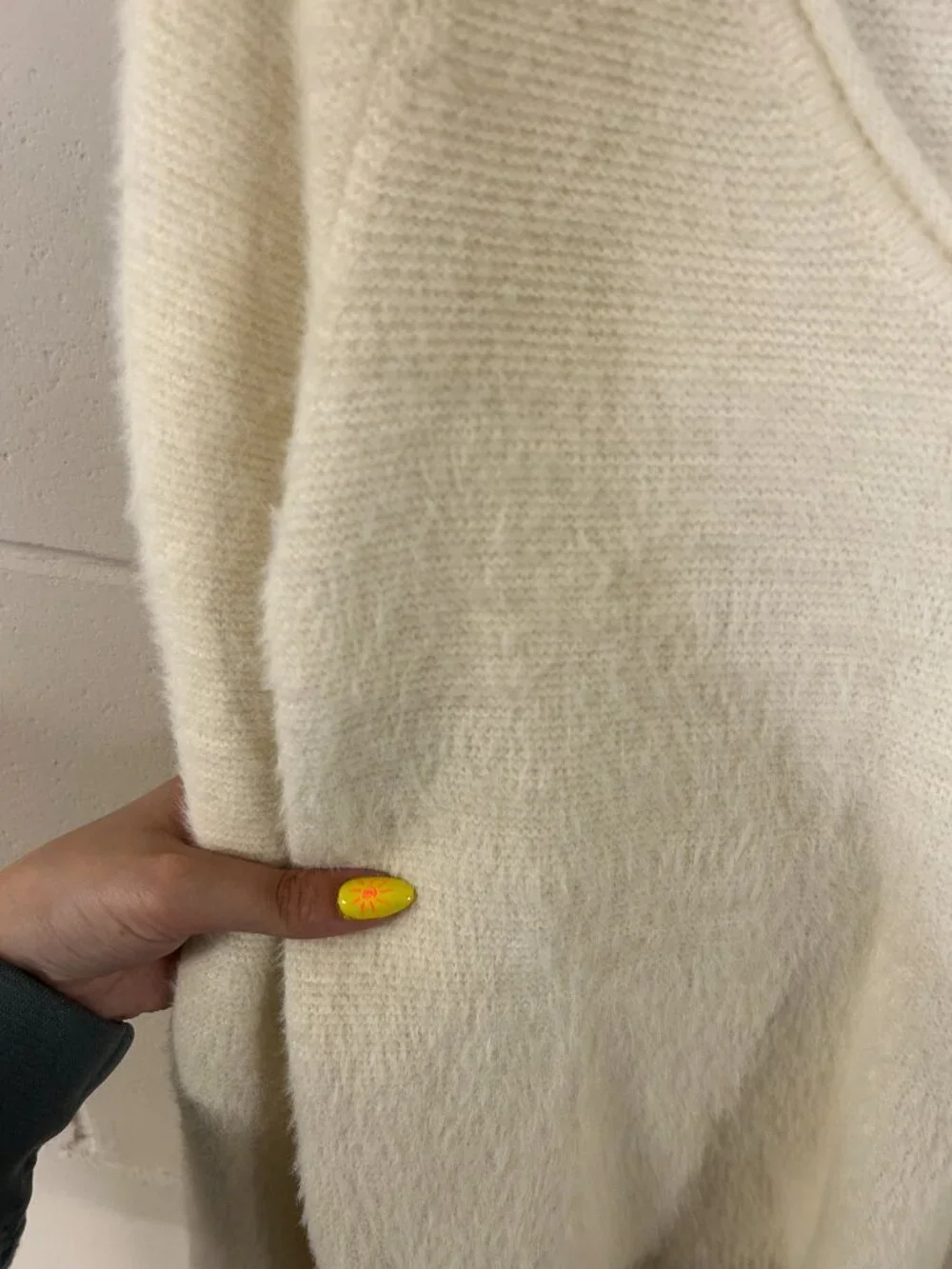 Abercrombie Fitch Sweater Womens Extra Small Soft AF Balloon Sleeve Ivory